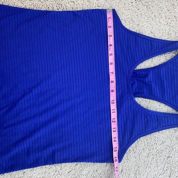 Bally Womens Tank Top Size S Blue Racerback Sleeveless Workout Activewear Run - Picture 5 of 7